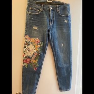 Zara Embroidery Jeans